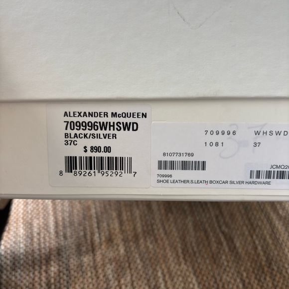 Alexander McQueen Black and Silver Heels - Picture 7 of 7